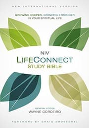 Tapa de NIV, LifeConnect Study Bible, Hardcover, Red Letter Edition