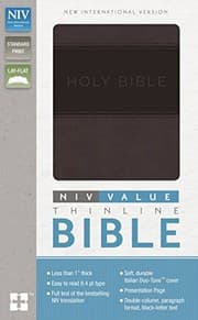 Tapa de NIV, Value Thinline Bible, Imitation Leather, Gray/Black