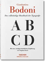 Tapa de Giambattista Bodoni. Handbuch der Typografie