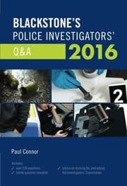 Tapa de Blackstone's Police Investigators' Q&A 2016