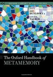 Tapa de The Oxford Handbook of Metamemory