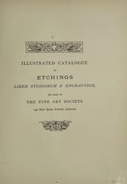 Tapa de Illustrated catalogue of etchings
