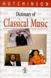 Tapa de Hutchinson dictionary of classical music.