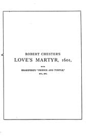 Tapa de Robert Chester's Love's Martyr, 1601, with Shakespeare's Phoenix and Turtle, etc., etc.