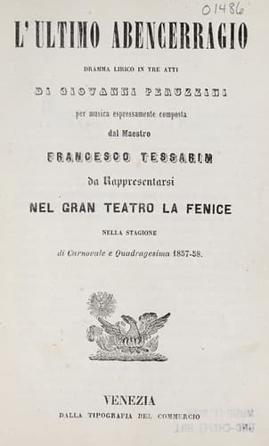 Tapa de L'ultimo abencerragio