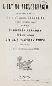 Tapa de L'ultimo abencerragio