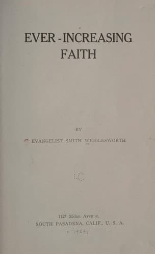 Tapa de Ever-increasing faith