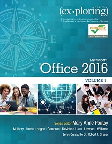 Tapa de Exploring Microsoft Office 2016 Volume 1; MyLab IT with Pearson eText--Access Card--for Exploring Microsoft Office 2016; Office 2016 Home 180-Day Trial