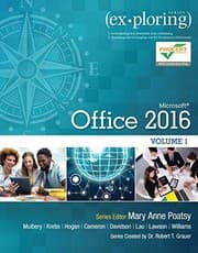 Tapa de Exploring Microsoft Office 2016 Volume 1; MyLab IT with Pearson eText--Access Card--for Exploring Microsoft Office 2016; Office 2016 Home 180-Day Trial