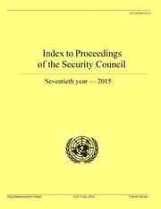 Tapa de Index to Proceedings of the Security Council