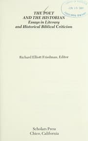 Tapa de The Poet and the historian