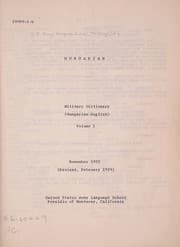 Tapa de Hungarian military dictionary