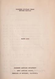 Tapa de Japanese military terms
