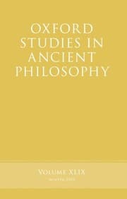 Tapa de Oxford Studies in Ancient Philosophy, Volume 49