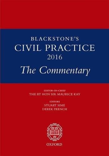 Tapa de Blackstone's Civil Practice 2016