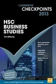 Tapa de Cambridge Checkpoints HSC Business Studies 2013