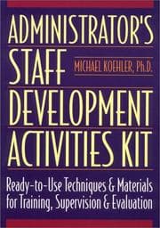 Tapa de Administrator's Staff Development Activities Kit (J-B Ed: Activities)