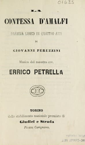 Tapa de La contessa d'Amalfi