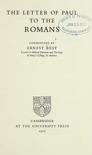 Tapa de The letter of Paul to the Romans