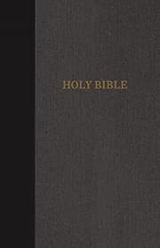 Tapa de KJV, Thinline Bible, Cloth over Board, Black/Gray, Red Letter Edition, Comfort Print