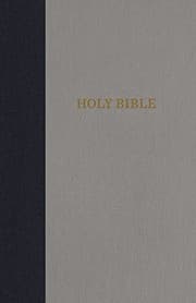 Tapa de KJV, Thinline Bible, Compact, Cloth over Board, Navy/Gray, Red Letter Edition, Comfort Print