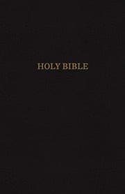 Tapa de KJV, Thinline Reference Bible, Bonded Leather, Black, Thumb Indexed, Red Letter Edition, Comfort Print