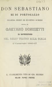 Tapa de Don Sebastiano, re di Portogallo