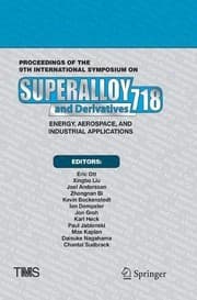 Tapa de Proceedings of the 9th International Symposium on Superalloy 718 & Derivatives