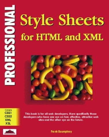 Tapa de Professional Stylesheets for Html and Xml (Professional)