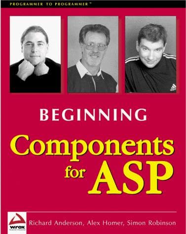 Tapa de Beginning components for ASP