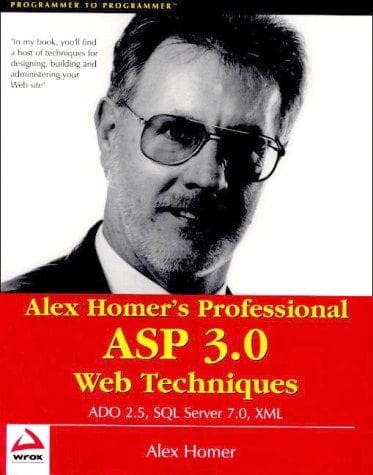 Tapa de Alex Homer's professional ASP techniques