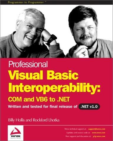 Tapa de Professional Visual Basic Interoperability - COM and VB6 to .NET