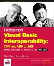 Tapa de Professional Visual Basic Interoperability - COM and VB6 to .NET