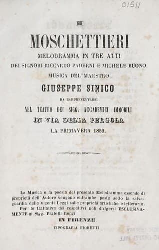 Tapa de I moschettieri