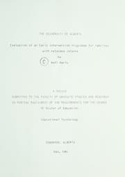Tapa de Evaluation of an early intervention programme for families with retarded infants