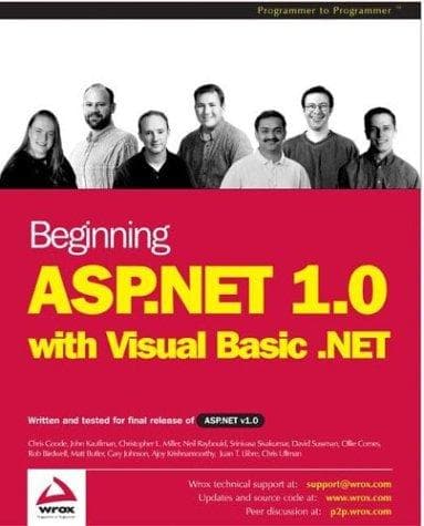 Tapa de Beginning ASP. NET 1.0 with VB. NET