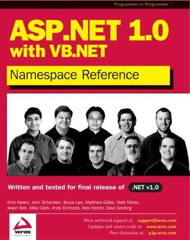 Tapa de ASP.NET 1.0 Namespace Reference with VB.NET