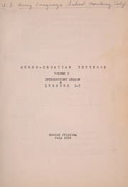 Tapa de Serbo-Croatian textbook