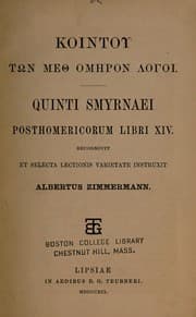 Tapa de Quinti Smyrnaei Posthomericorum libri XIV