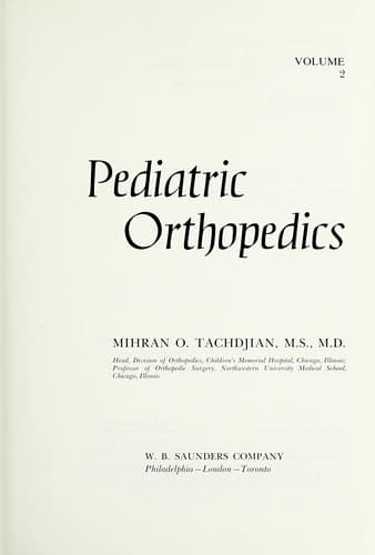 Tapa de Pediatric orthopedics