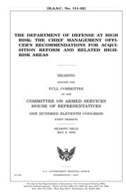 Tapa de The Department of Defense at high risk