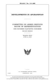 Tapa de Developments in Afghanistan