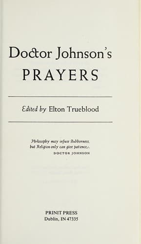 Tapa de Doctor Johnson's prayers