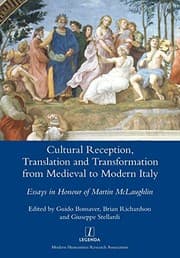 Tapa de Cultural Reception, Translation and Transformation from Medieval to Modern Italy