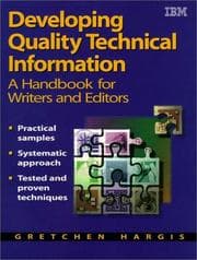 Tapa de Developing quality technical information