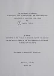 Tapa de A behavioral study of personality