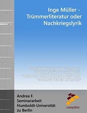 Tapa de Inge Müller - Trümmerliteratur Oder Nachkriegslyrik?