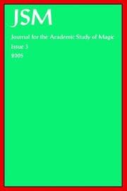 Tapa de Journal for the Academic Study of Magic 3