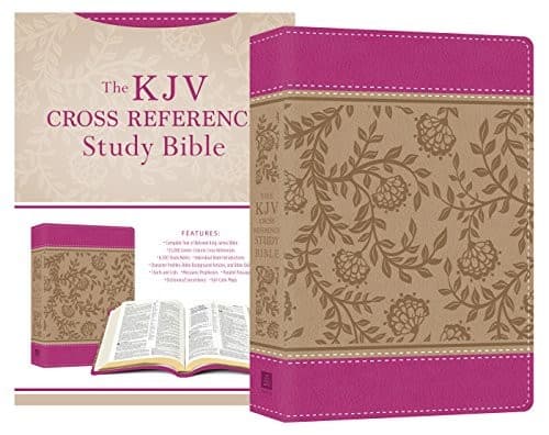Tapa de KJV Cross Reference Study Bible Compact [Peony Blossoms]