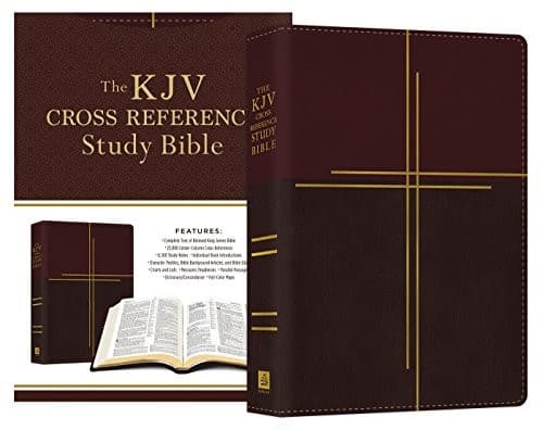 Tapa de KJV Cross Reference Study Bible Compact [Mahogany Cross]